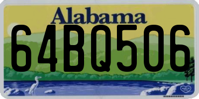 AL license plate 64BQ506