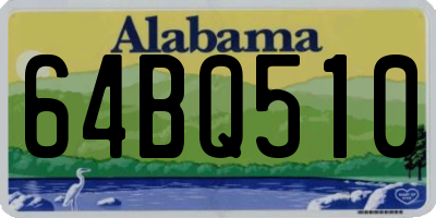 AL license plate 64BQ510