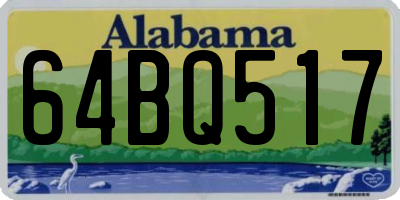 AL license plate 64BQ517