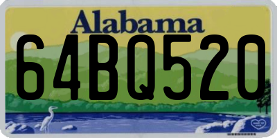 AL license plate 64BQ520