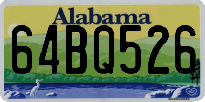 AL license plate 64BQ526