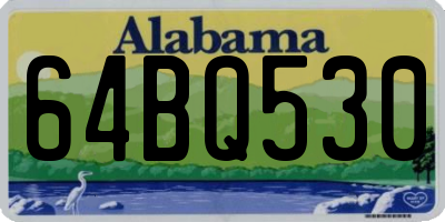 AL license plate 64BQ530