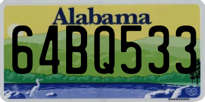 AL license plate 64BQ533