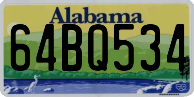 AL license plate 64BQ534