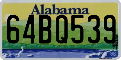 AL license plate 64BQ539