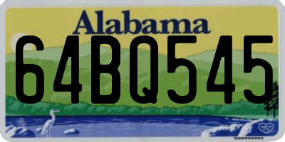 AL license plate 64BQ545