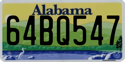 AL license plate 64BQ547