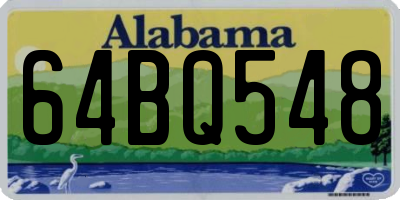 AL license plate 64BQ548