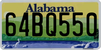 AL license plate 64BQ550