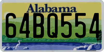 AL license plate 64BQ554