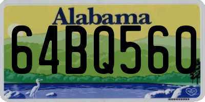 AL license plate 64BQ560
