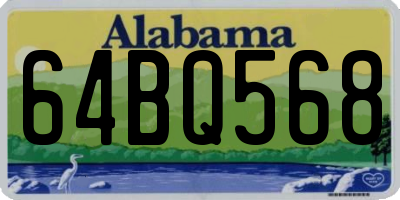 AL license plate 64BQ568