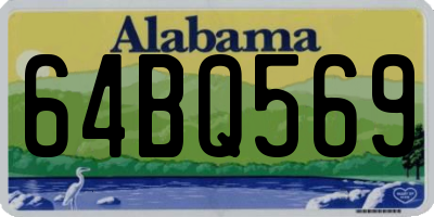 AL license plate 64BQ569