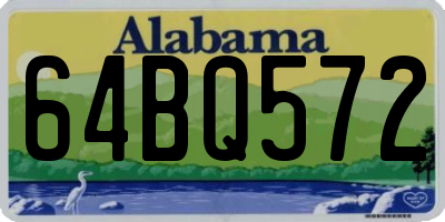 AL license plate 64BQ572