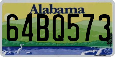 AL license plate 64BQ573