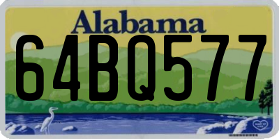 AL license plate 64BQ577