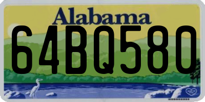AL license plate 64BQ580