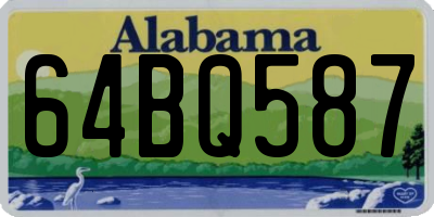AL license plate 64BQ587