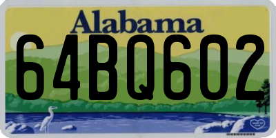 AL license plate 64BQ602