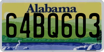 AL license plate 64BQ603
