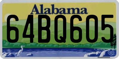 AL license plate 64BQ605