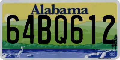 AL license plate 64BQ612