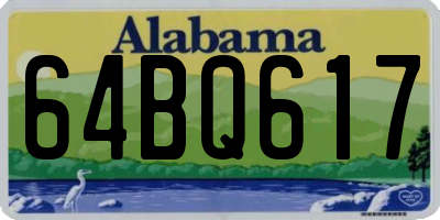 AL license plate 64BQ617