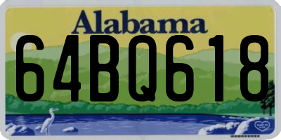 AL license plate 64BQ618