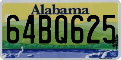 AL license plate 64BQ625