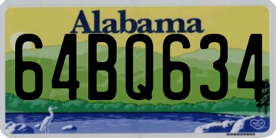 AL license plate 64BQ634