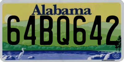 AL license plate 64BQ642