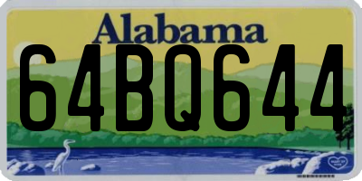 AL license plate 64BQ644