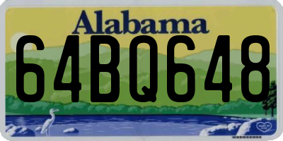 AL license plate 64BQ648