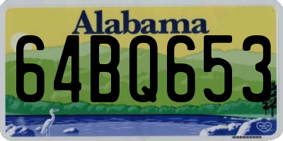 AL license plate 64BQ653