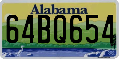 AL license plate 64BQ654