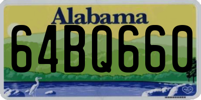 AL license plate 64BQ660