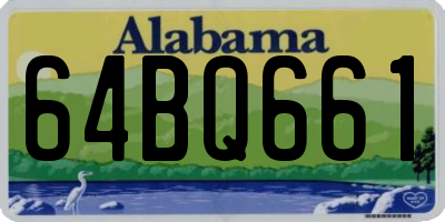 AL license plate 64BQ661