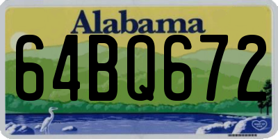 AL license plate 64BQ672