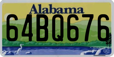 AL license plate 64BQ676