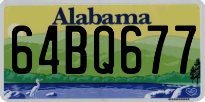 AL license plate 64BQ677