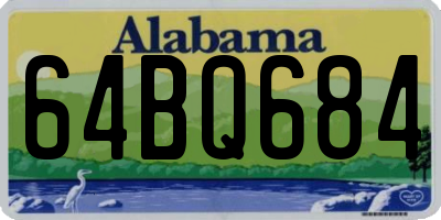 AL license plate 64BQ684