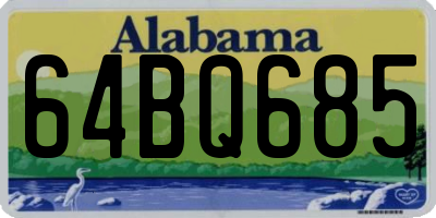 AL license plate 64BQ685