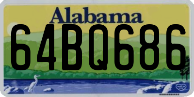 AL license plate 64BQ686