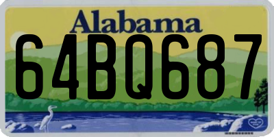 AL license plate 64BQ687