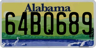 AL license plate 64BQ689