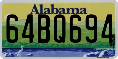 AL license plate 64BQ694