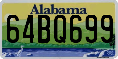 AL license plate 64BQ699