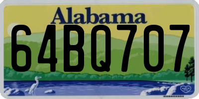 AL license plate 64BQ707