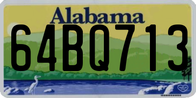 AL license plate 64BQ713