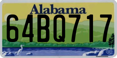 AL license plate 64BQ717